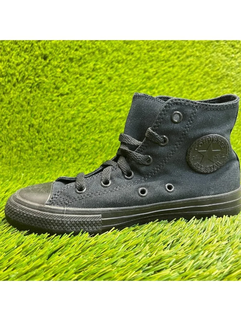 Converse Chuck Taylor All Star Hi Boys Size 1Y Black Athletic Shoes Sneakers